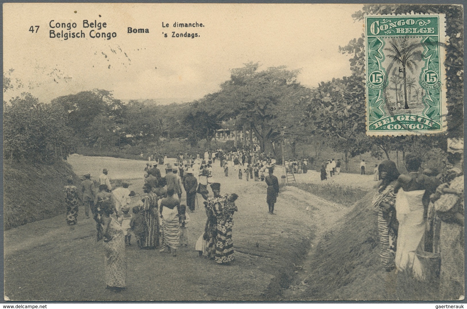 Belgisch-Kongo: 1917. Belgian Congo Postal Stationery Post Card '15 On 10c' Brown-red (double Surcha - Otros & Sin Clasificación