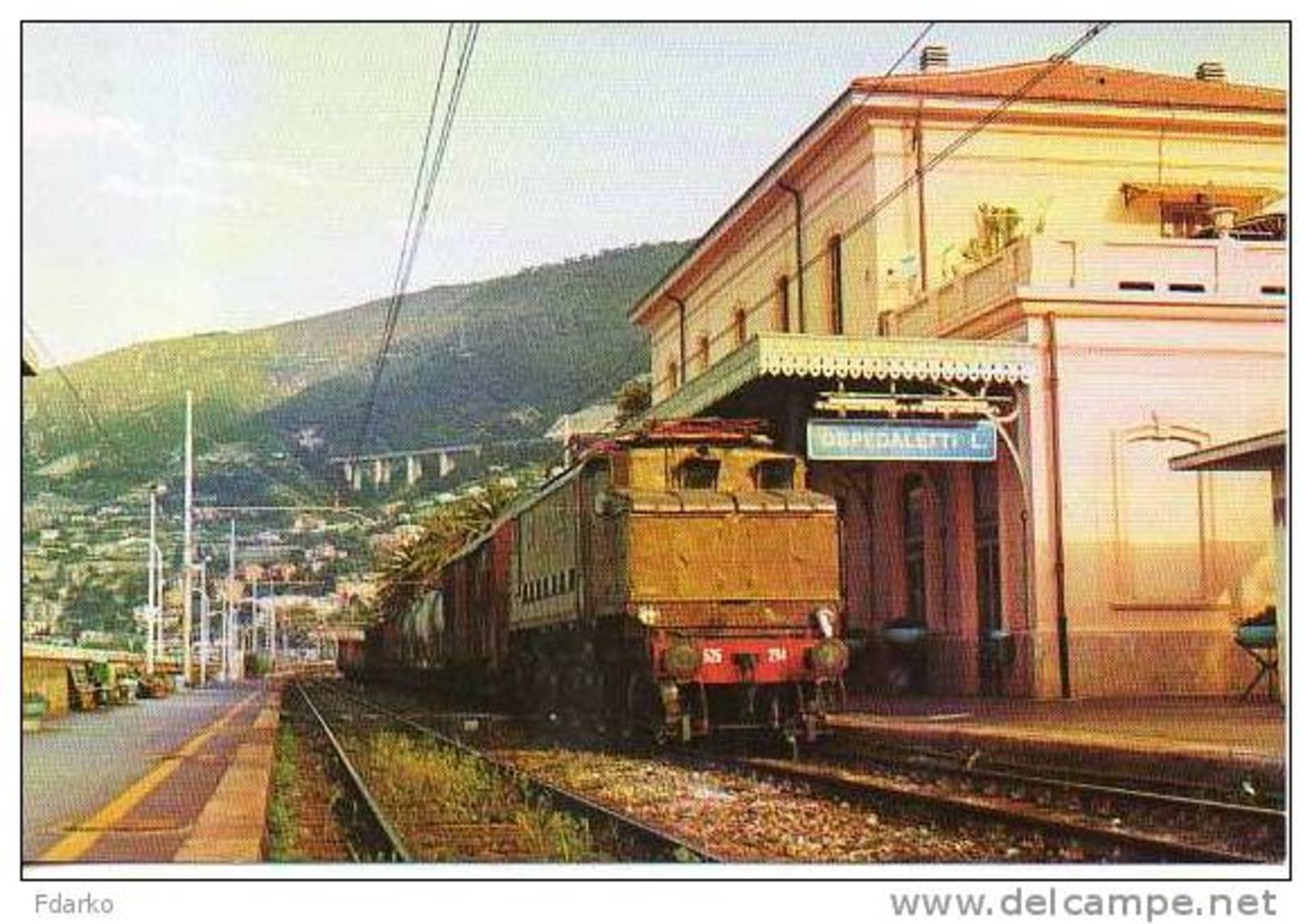 GS1 Treni Merci E 646.056 FS A Ospedaletti L. Imperia Rairoad Treain Railweys Trenio - Trains