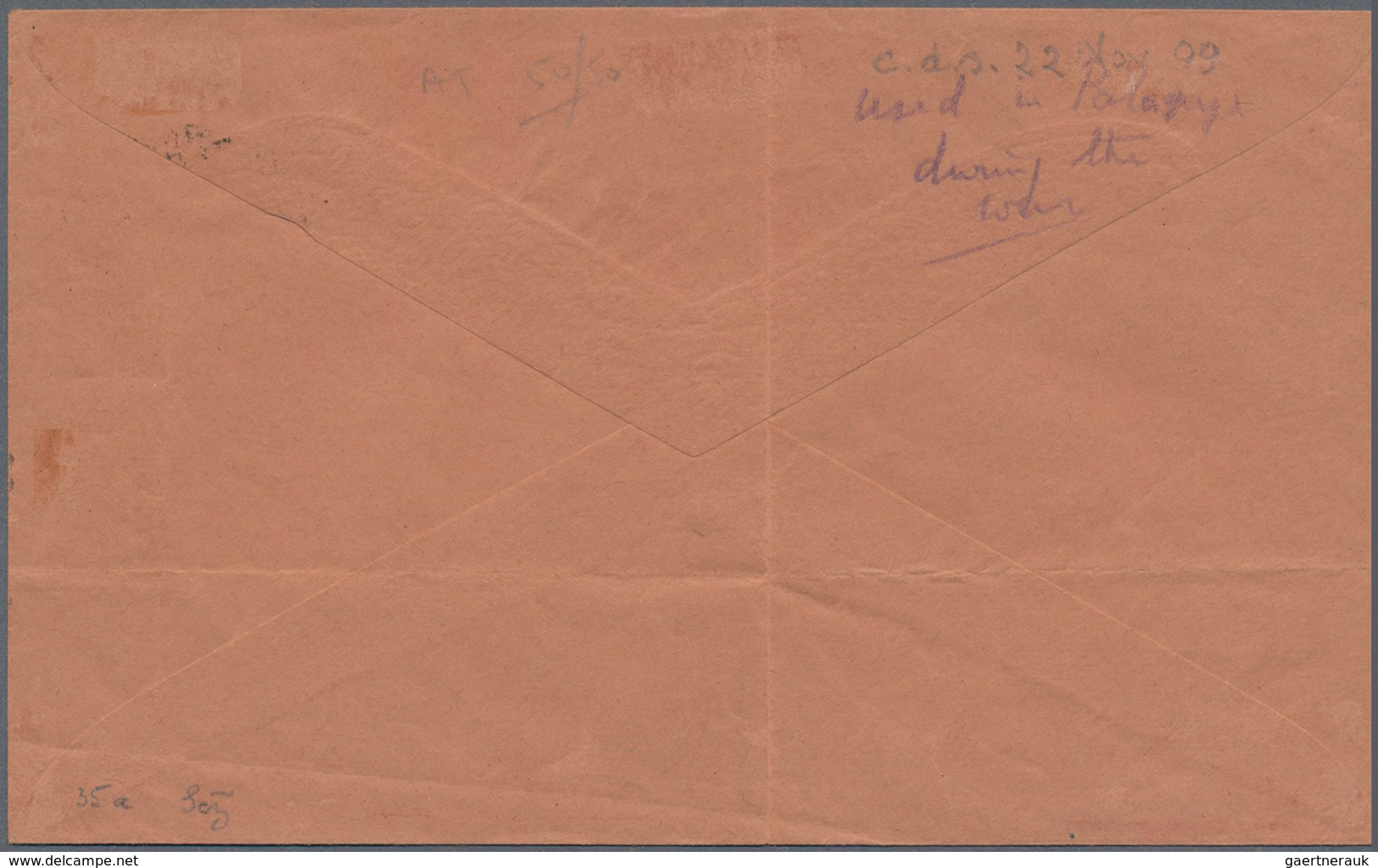 Betschuanaland: 1899: 4d. Green & Purple-brown BISECTED Vertically, Used On Local Palapye Cover (off - 1885-1964 Protectoraat Van Bechuanaland