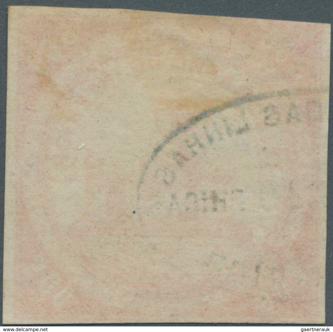 Brasilien - Telegrafenmarken: 1873, 500r. Vermilion, Wm "Lacroix Freres", Fresh Colour, Cut Into To - Telegraafzegels