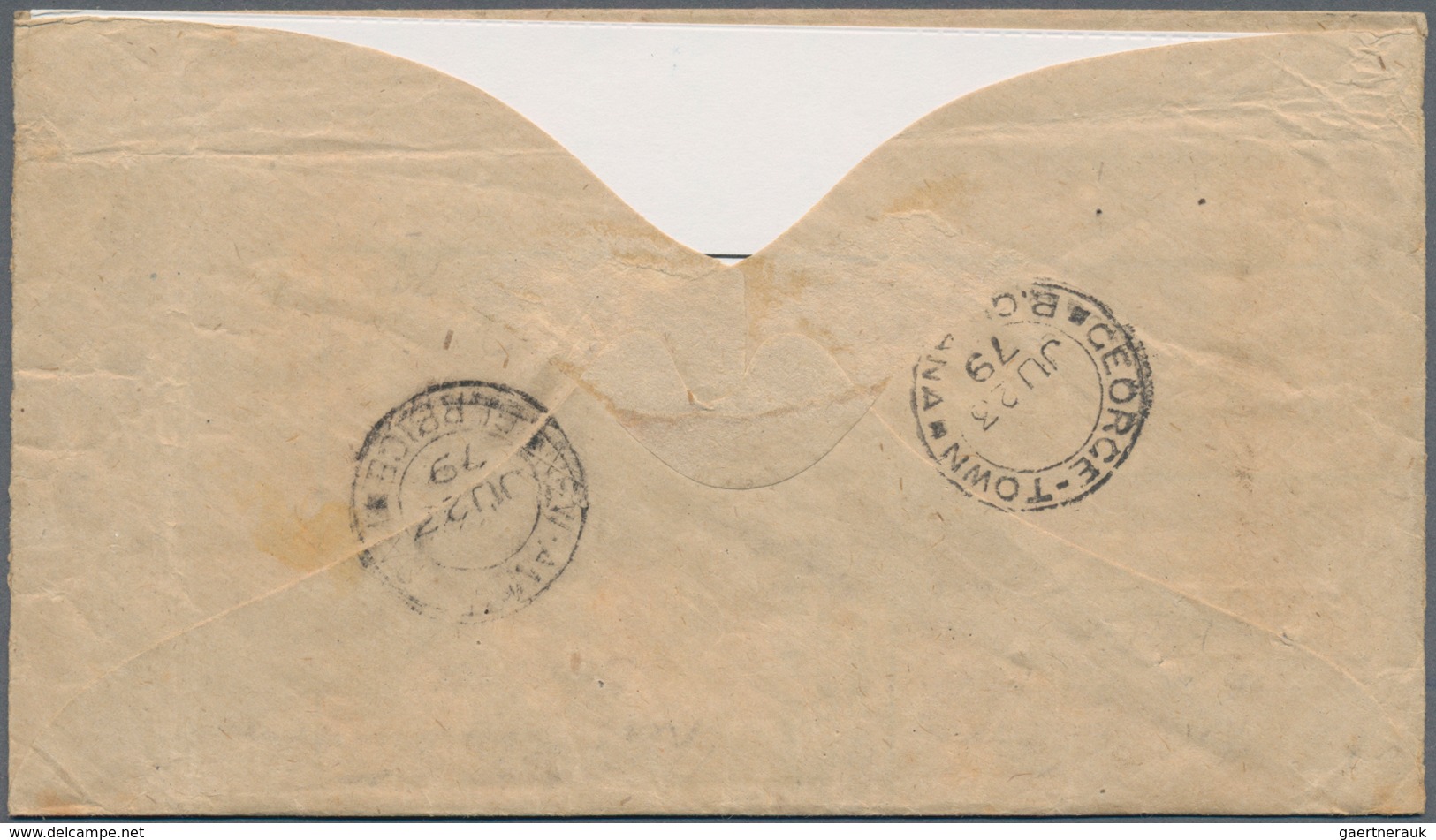 Britisch-Guyana: 1879. Telegram Envelope (opened For Display, Flap Missing) Addressed To New Amsterd - British Guiana (...-1966)