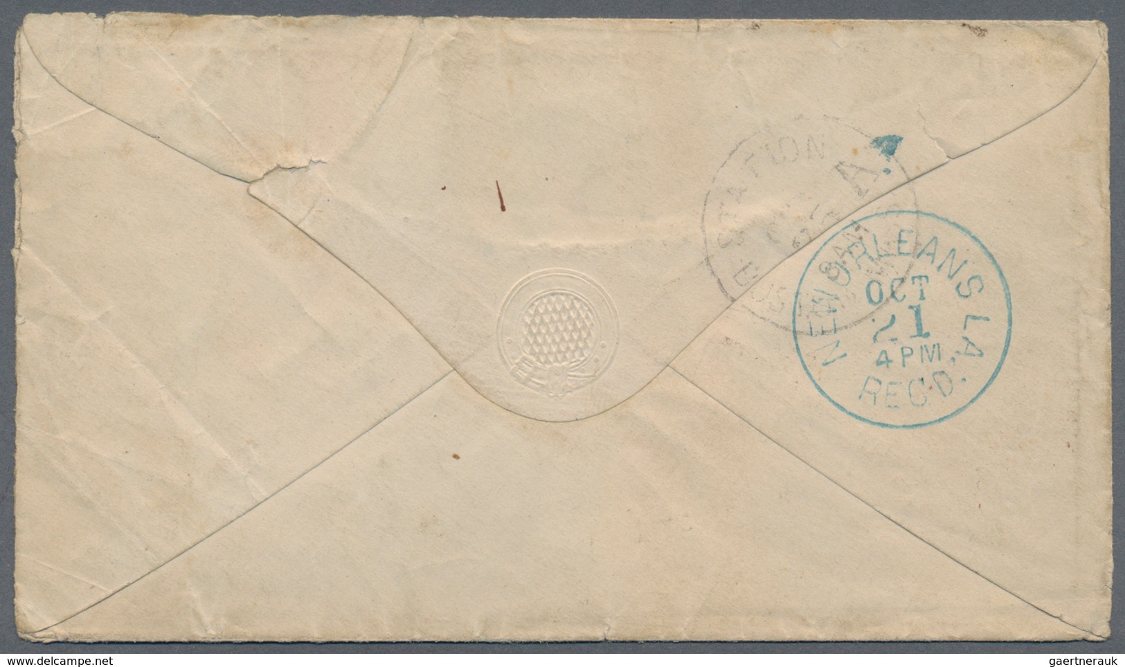 Britisch-Honduras: 1879, 4d. Mauve, Wm Crown CC, Single Franking On Cover To Boston/USA, Sender's Ca - British Honduras (...-1970)