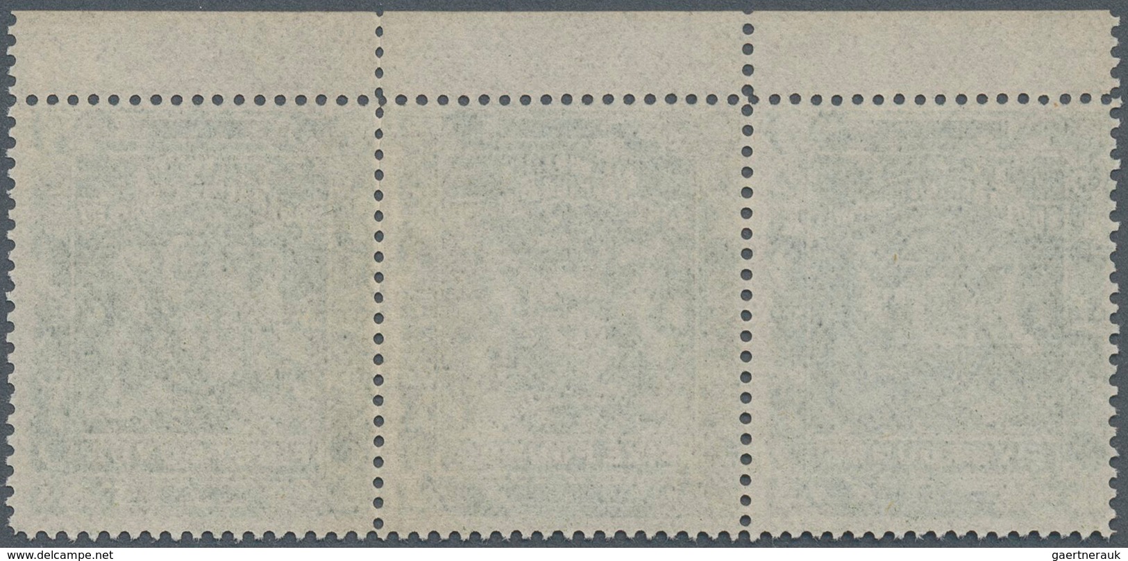 Britische Südafrika-Gesellschaft: 1892, £5 Sage-green, Top Marginal Horizontal Strip Of Three (one V - Non Classés