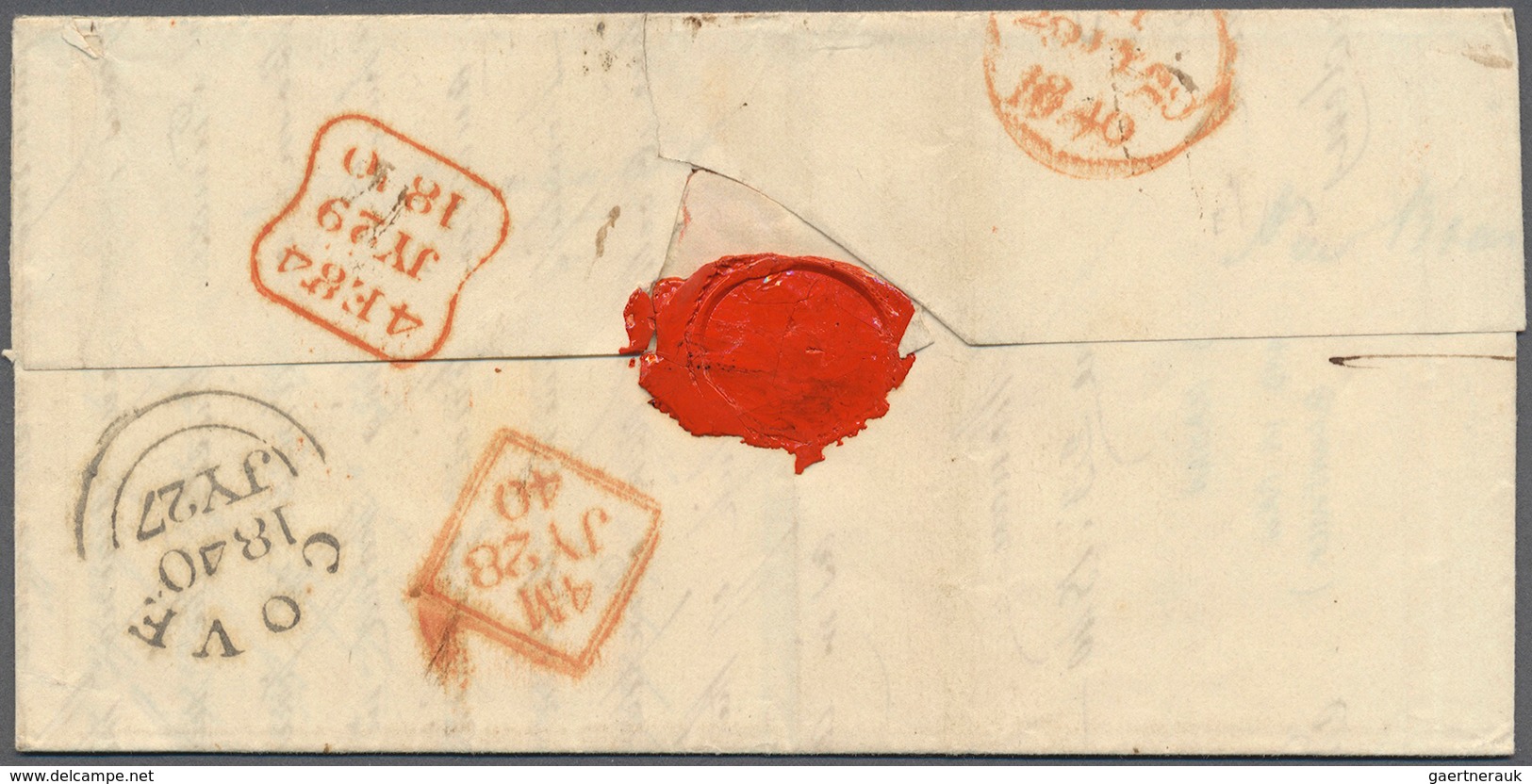 Neubraunschweig: 1840. Stampless Envelope Written From Grand Manan Island (New Brunswick) Dated 'Jun - Brieven En Documenten
