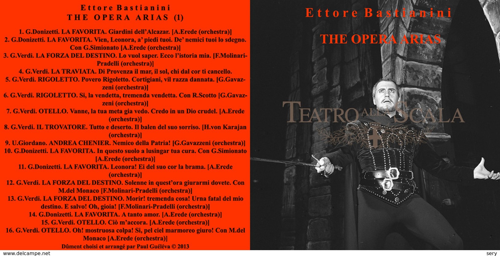 Superlimited Edition CD Ettore Bastianin. THE OPERA ARIAS I - Opera