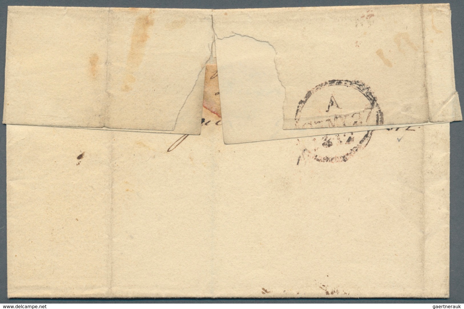 Dänisch-Westindien - Vorphilatelie: 1812, Stampless Folded Envelope Without Content Written From Ant - Deens West-Indië