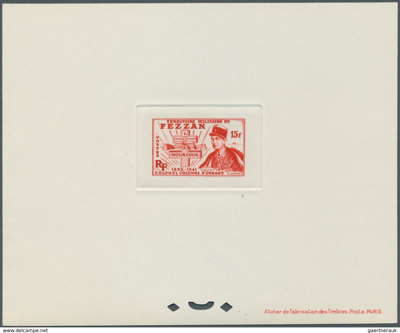 Fezzan: 1949, Definitives Pictorials/Officers, 1fr. To 50fr., Complete Set Of Eleven Values As Epreu - Covers & Documents