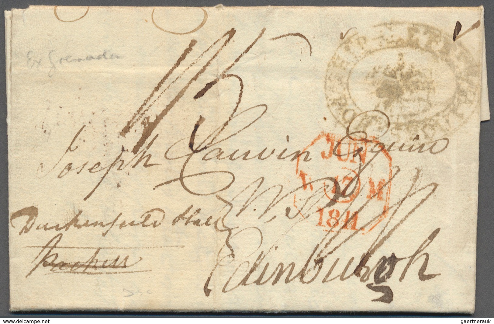 Grenada: 1811. Stampless Envelope Addressed To Edinburgh Written From Grenada Dated '20th April 1811 - Grenada (...-1974)