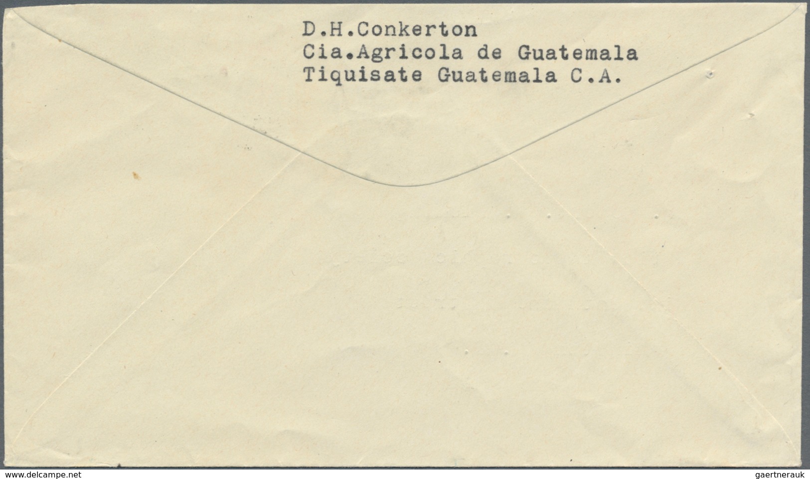 Guatemala: 1941, 1+1 C. Blue Diagonal Perf., Right Part Of Stamp With Additional Franking On Two Cov - Guatemala