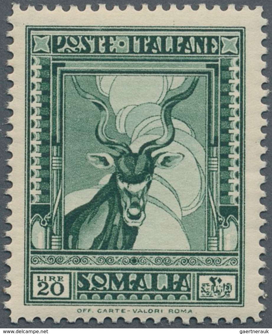 Italienisch-Somaliland: 1937, Defintives "Pictorials", 20l. Green, Rare Perf. 14, Fresh Colour, Well - Somalie