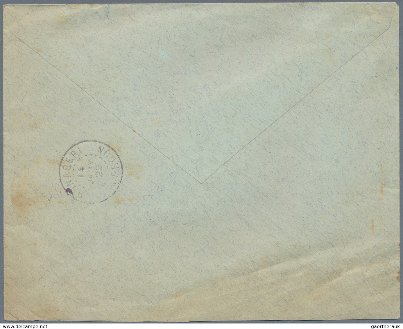 Kamerun: 1929 BISECTED 1 FRANC Cancelled By "NYOMBÉ 14. JANV. 29" Cds On Cover To Bonaberi. Manuscri - Cameroon (1960-...)