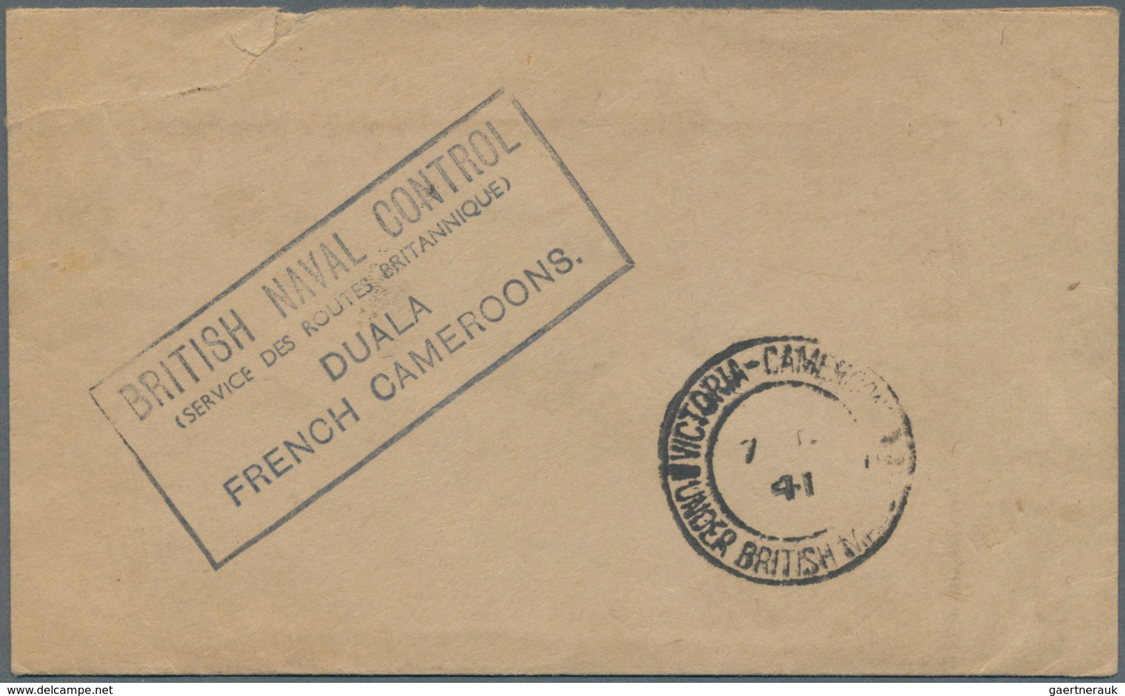 Kamerun: 1941. Official Envelope Headed 'On His Majesty's Service' Addressed To Victoria, British Ca - Kameroen (1960-...)