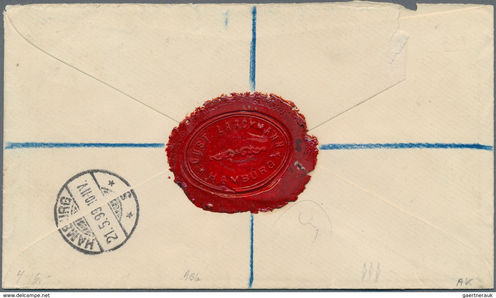 Liberia: 1899, Envelope (minimal Faults) 3 C. Uprated Registration Stamp 10 C. On Green With 12 C. T - Liberia
