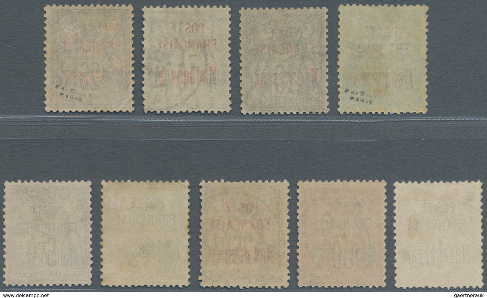 Madagaskar: 1895, FRENCH PROTEKTORAT; Postage Stamps: Issues Of France With Three-line Overprint "PO - Otros & Sin Clasificación