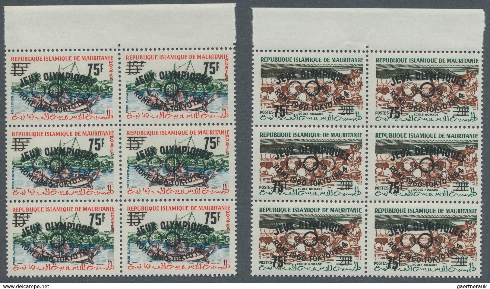 Mauretanien: 1962, Summer Olympics Rome Definitives With Prepared But UNISSUED SMALL And LARGE Opts. - Mauritanië (1960-...)
