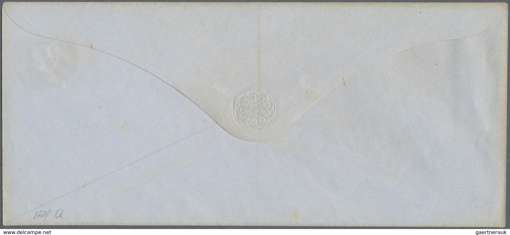 Mauritius: 1862, QV Stationery Envelopes (5): 6d (3, HG1a X2, 3d), 9d (2, HG 2, 2a) Plus 6d (HG1) Ov - Mauricio (...-1967)