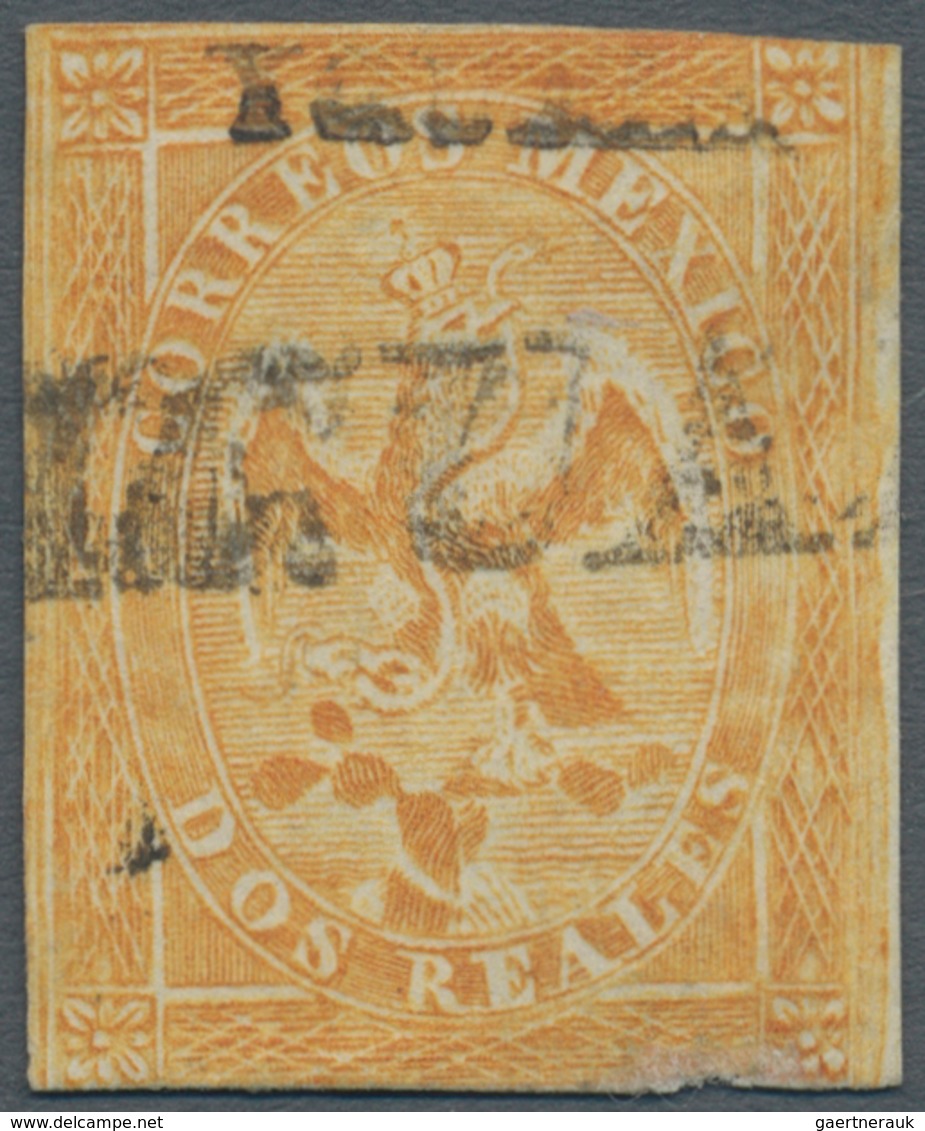 Mexiko: 1864, 2 Reales Eagle With Imprint Of "YGUALA" Without Number. This Stamps Origns From 3 Mai - México