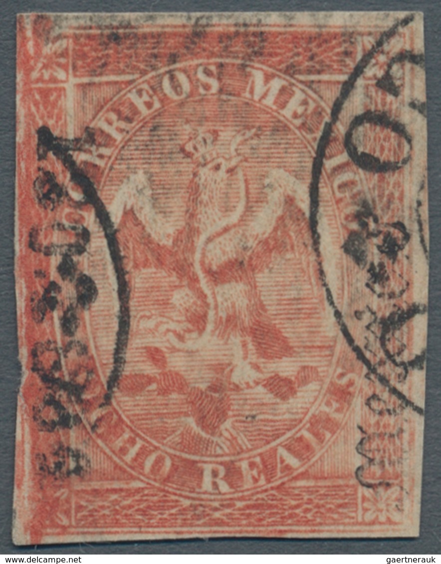 Mexiko: 1864, 8 Reales Eagle With Number "130 - 18642 And "MEXICO" Imprint Used, A Little Touched On - Mexico