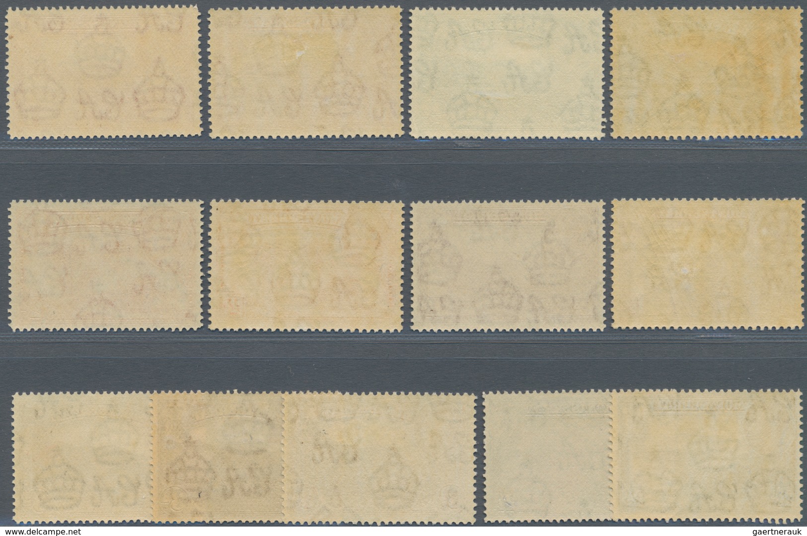 Montserrat: 1938/1949, KGVI Pictorial Definitives Complete Set Of 12 And Additional Different Perfor - Andere & Zonder Classificatie