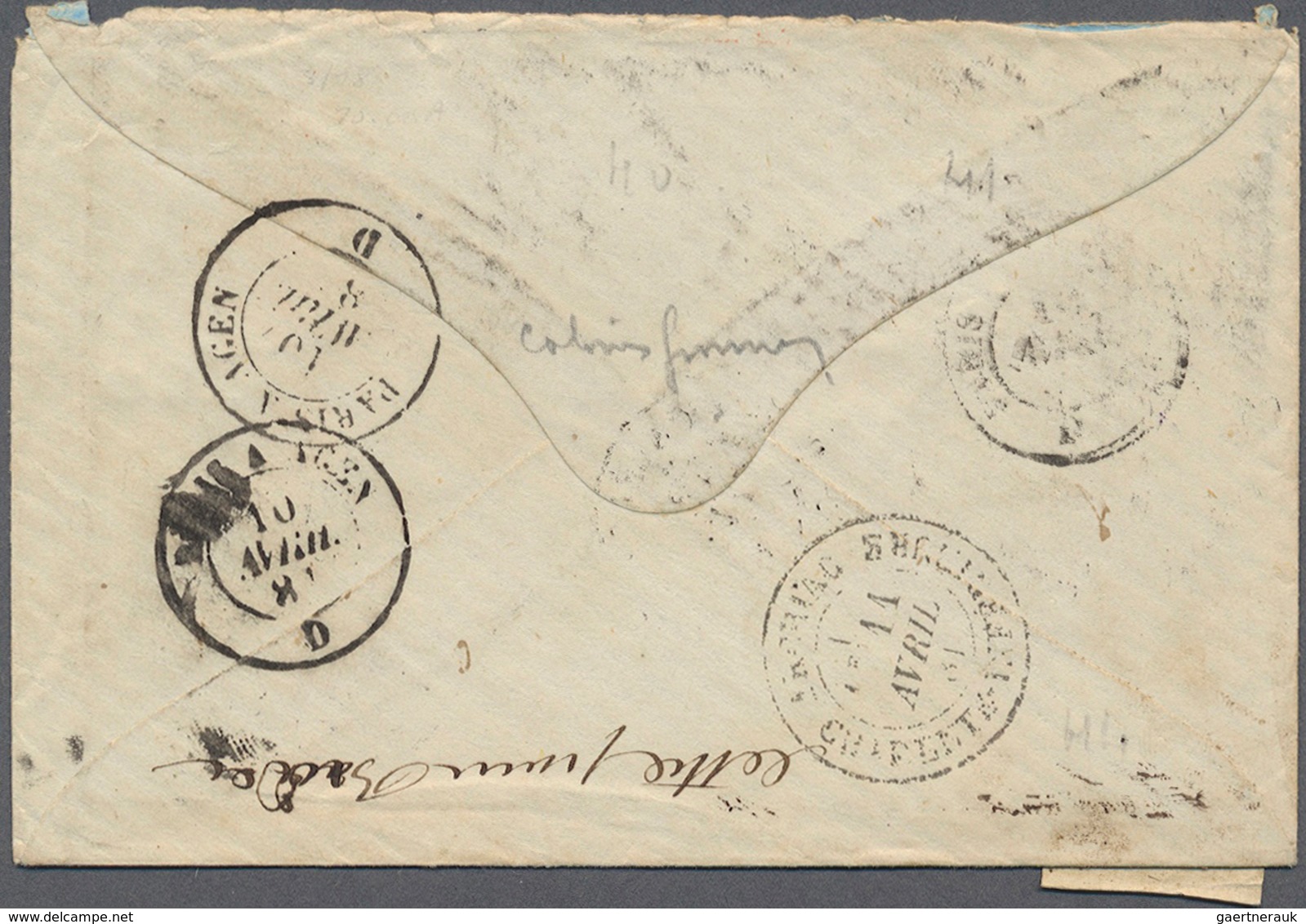 Neukaledonien: 1881. Registered Envelope Addressed To France Bearing French General Colonies 'Type S - Covers & Documents