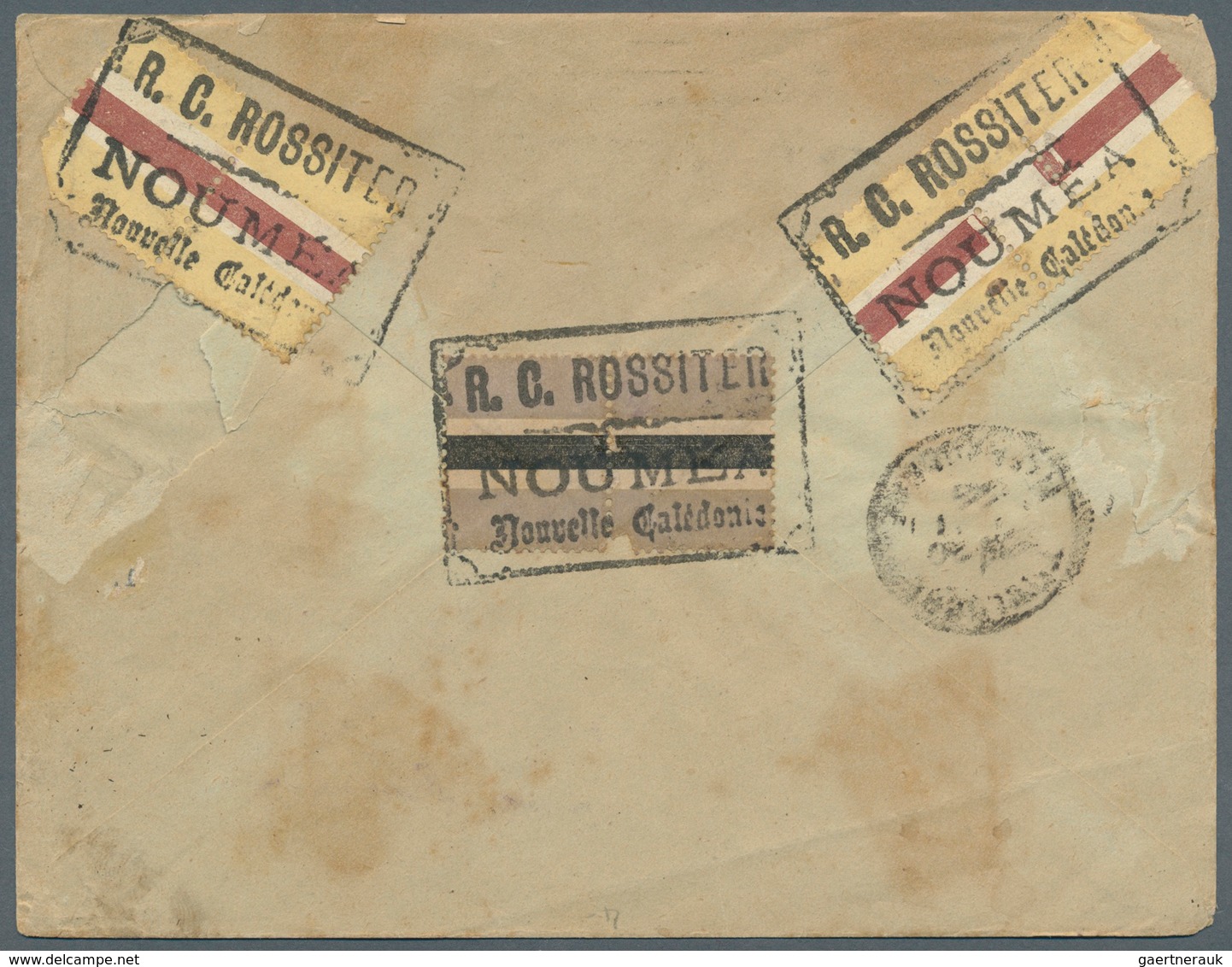 Neukaledonien: 1898. Registered Envelope To France Bearing Yvert 11, 10 On 40c Orange, Yvert 38, 5 O - Covers & Documents