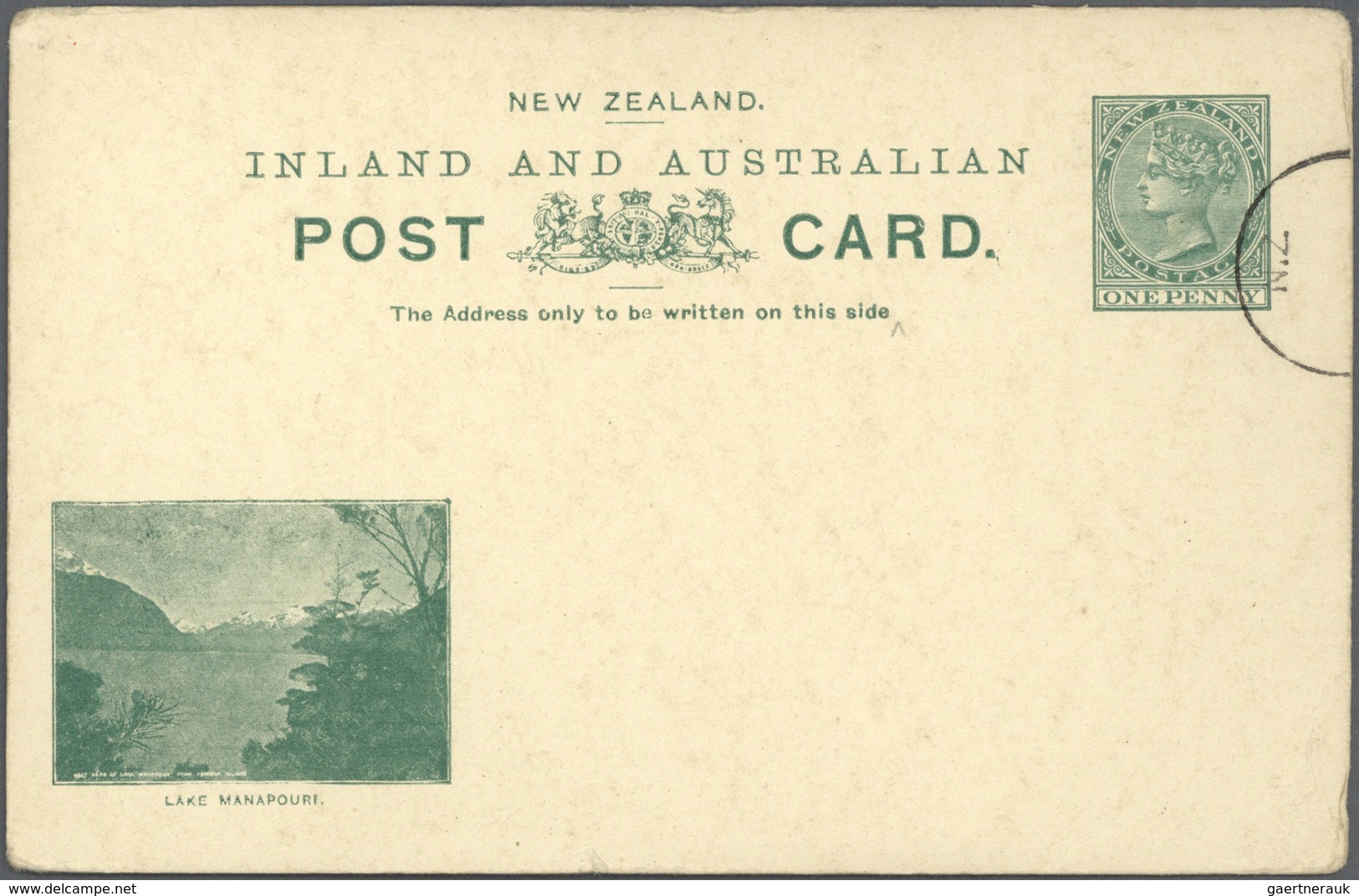 Neuseeland - Ganzsachen: 1900/1901, pictorial stat. postcards QV 1d. green complete set with nine di