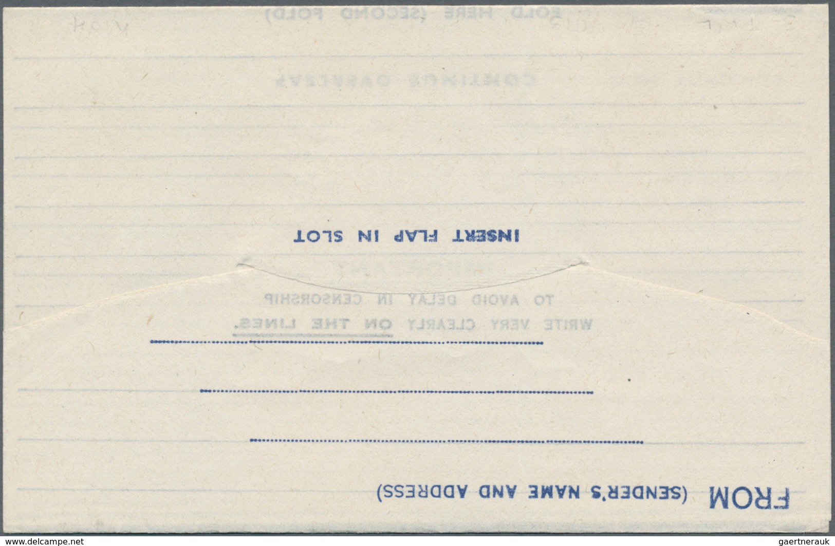 Neuseeland - Kriegsgefangenenpost: 1944, Prisoner Of War Post Aerogramme KGVI 1s In PALE BLUE With T - Otros & Sin Clasificación