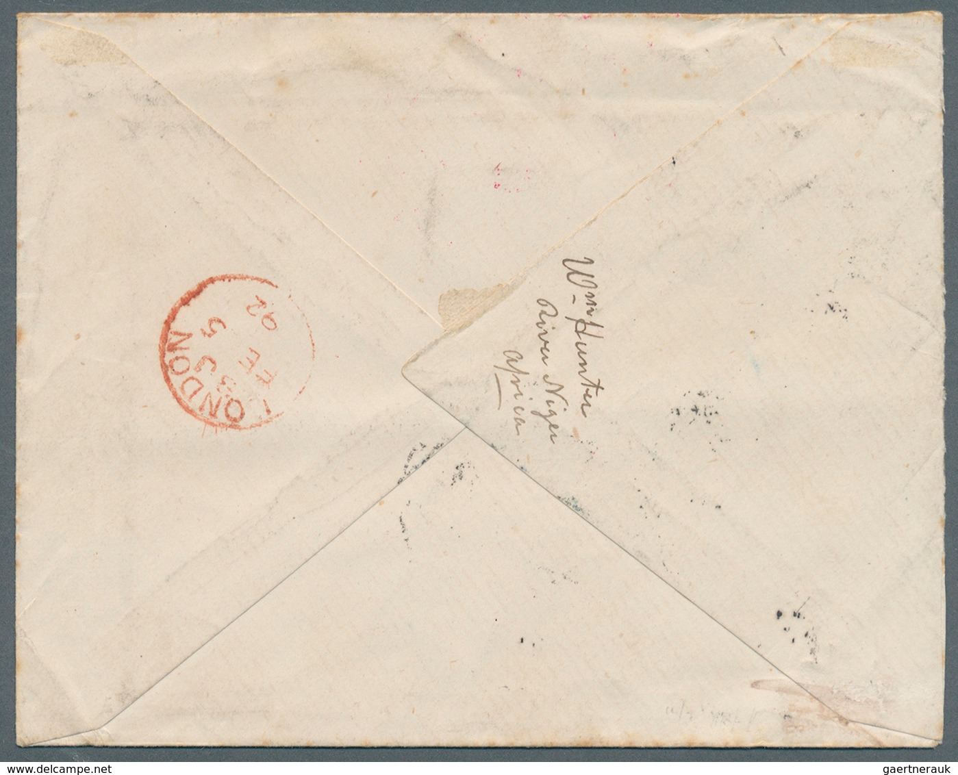 Nigerküste: 1892. Stampless Envelope Endorsed On Reverse 'Wm. Hunter, River Niger, Africa' Addressed - Other & Unclassified