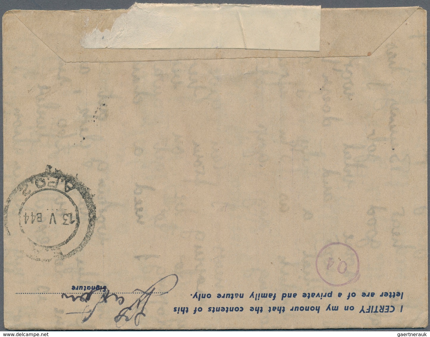 Ostafrikanische Gemeinschaft: 1944, Air Mail Letter cards with blue value tablet "25 CENTS / N 4", a