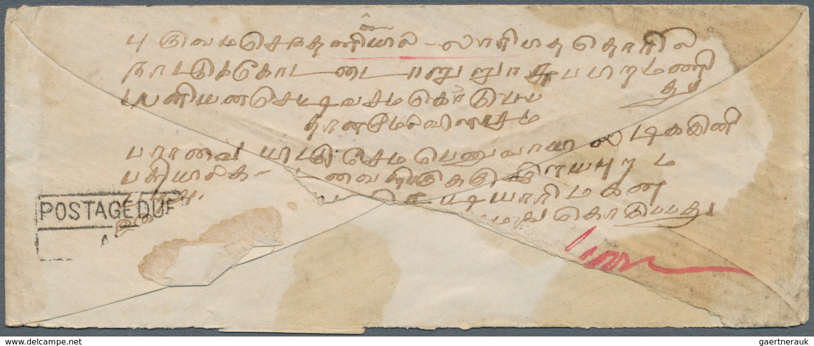 Reunion: 1894. Stampless Envelope (faults) Written From Bombay Addressed To Saint Denis, Reunion Can - Gebruikt