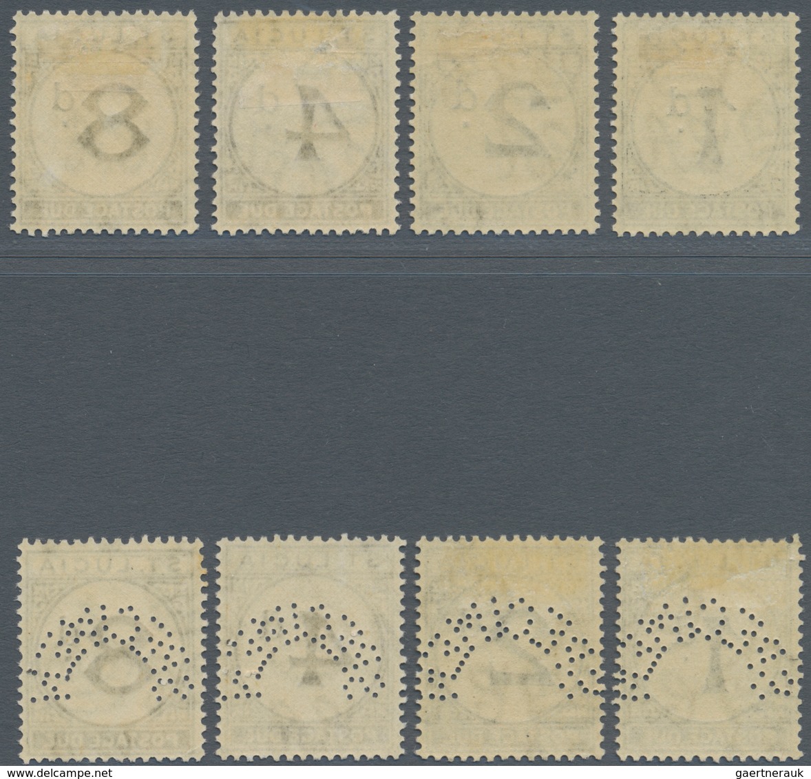 St. Lucia - Portomarken: 1933/1947, Postage Dues Complete Set Of Four And Additional The Set Perf. ' - St.Lucia (1979-...)