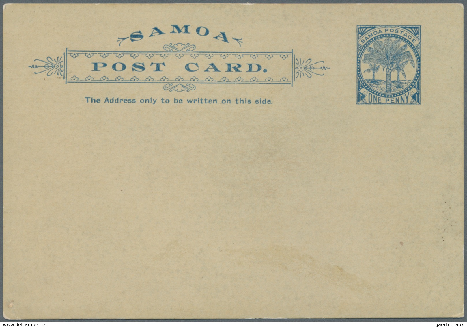 Samoa: 1886, Three Stationery Cards: 1 D Blue Mint In Two Different Papers (one Uprated) And Questio - Samoa