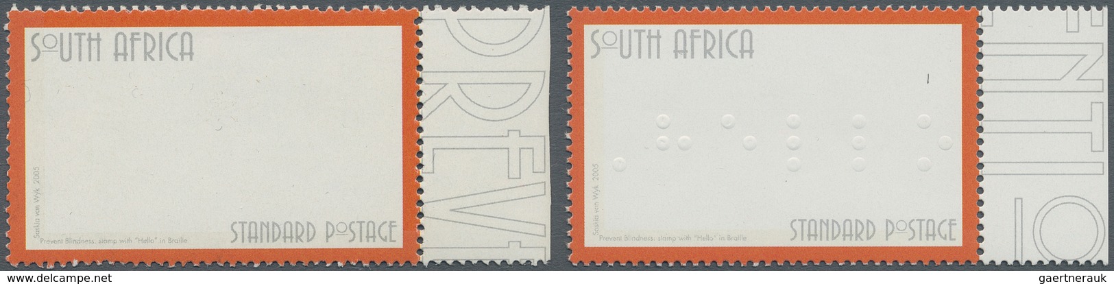 Südafrika: 2005, Prevention Of Blindness Standard Postage Stamp With MISSING Embossed Ptg. With Norm - Otros & Sin Clasificación