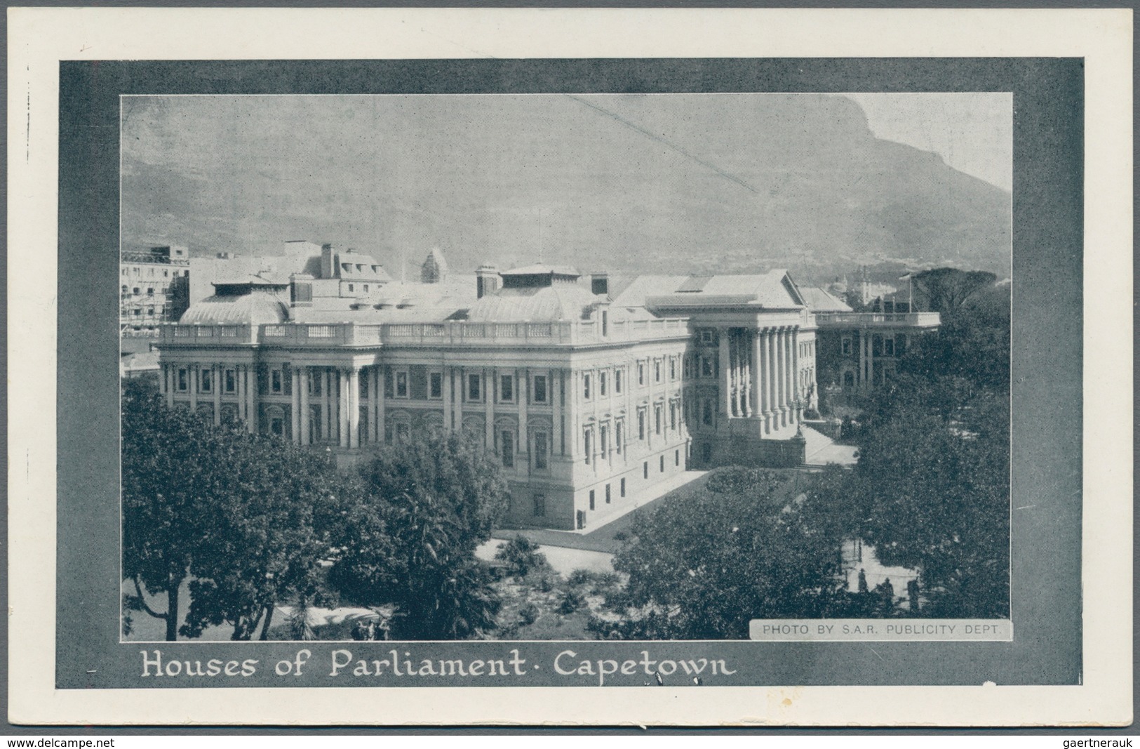 Südafrika - Ganzsachen: 1934, pictorial stat. postcards Springbok ½d. green/black with outlined box