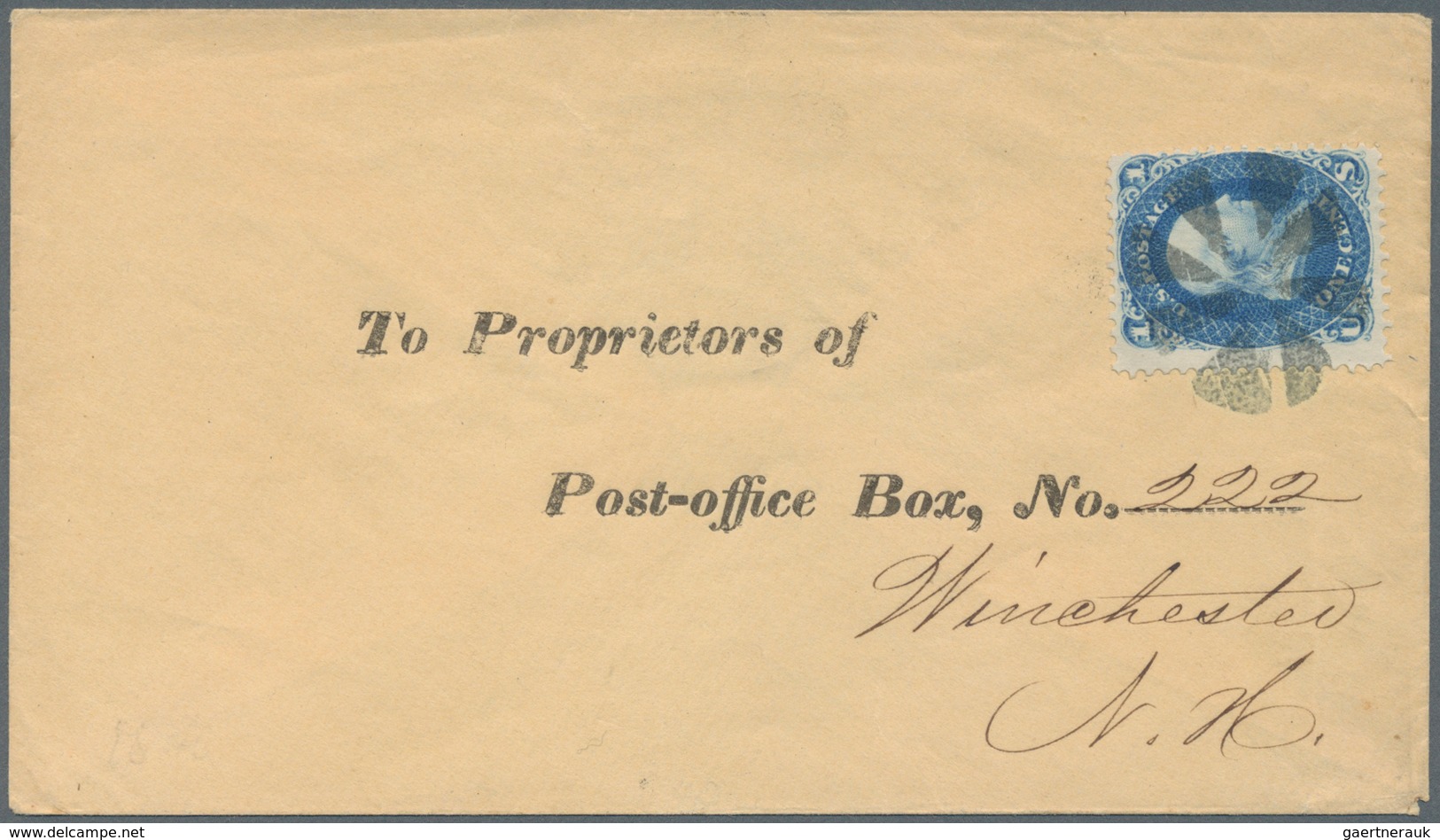 Vereinigte Staaten Von Amerika: 1861, 1 Cent Franklin, Ulrtamarin As Single Fanking With Mute Cancel - Other & Unclassified