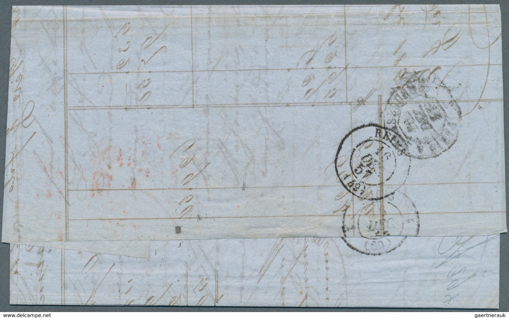 Vereinigte Staaten Von Amerika - Transatlantik-Mail: 1857: Two Entire Letters From Schröder & Co., S - Andere & Zonder Classificatie