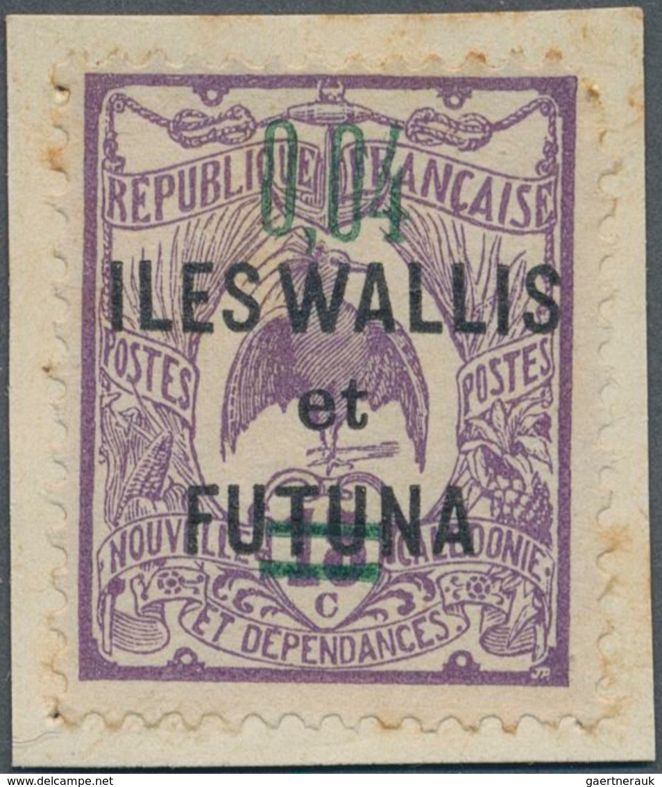 Wallis- Und Futuna-Inseln: 1922, Revaluation Overprints, 0.04 On 15c. Violet, Essay Of Overprint In - Andere & Zonder Classificatie