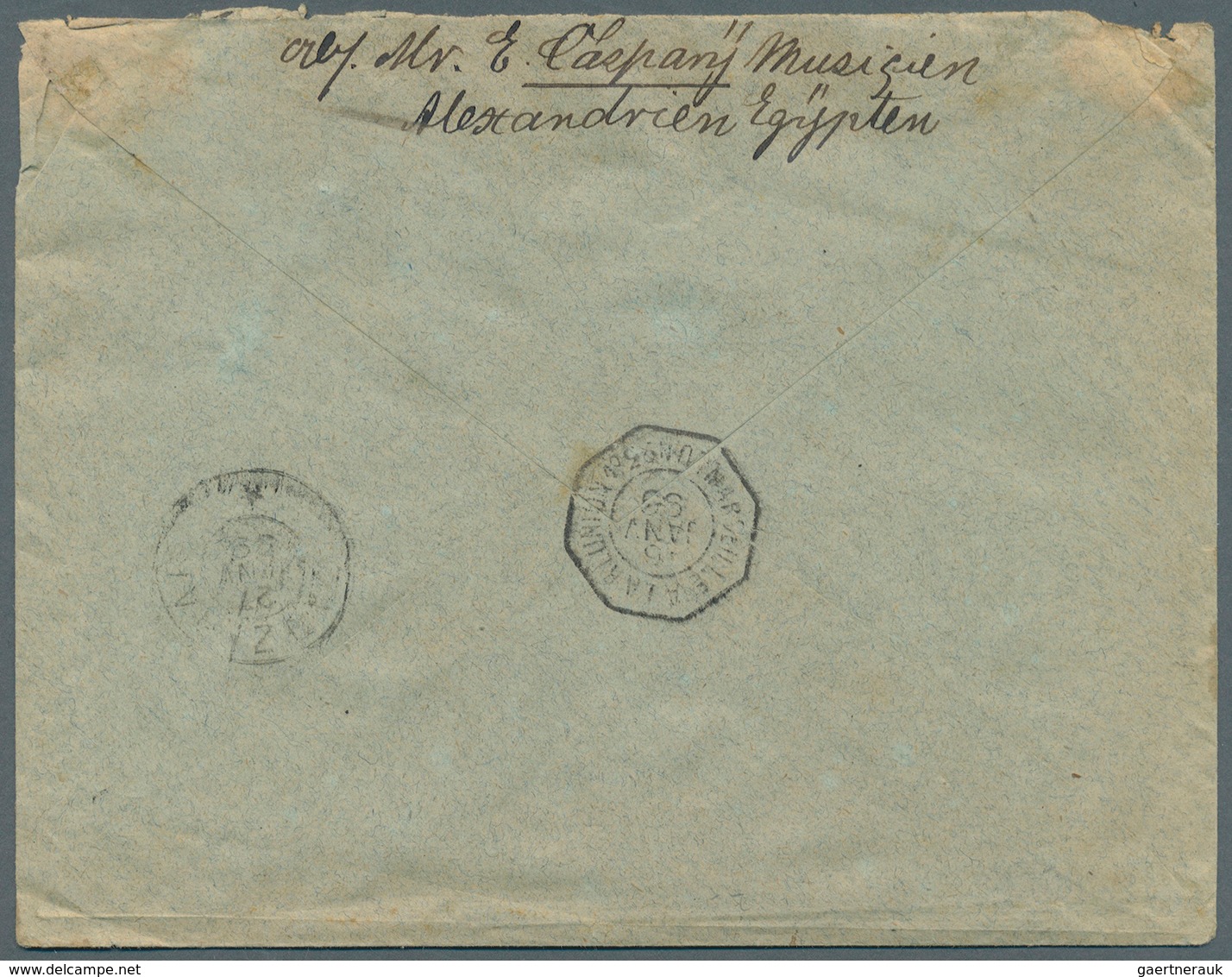 Zanzibar: 1899 (FRENCH POST OFFICE) Registered, Advice Of Receipt Envelope Addressed To The, 'French - Zanzibar (...-1963)