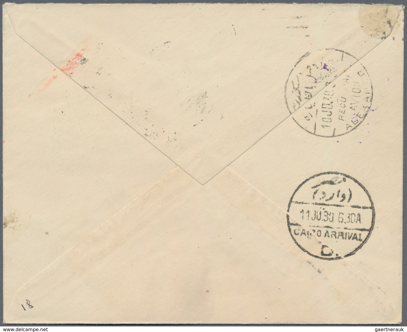 Flugpost Europa: 1930 First Flight Warsaw-Cairo Cover Franked By Poland Air Stamps 10g. And 30g. Tie - Andere-Europa