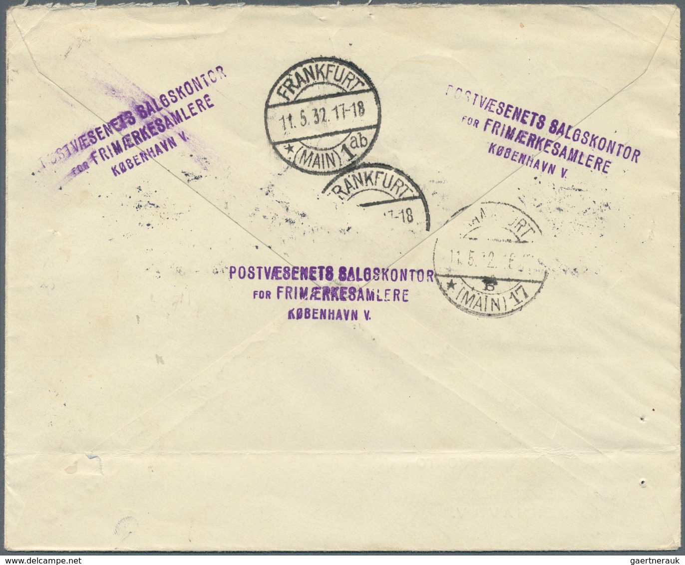 Flugpost Europa: 1932, Dänemark, Flugpost - Einschreibbrief Aus Kopenhagen, 10.5. Mit Flugpostmarken - Otros - Europa