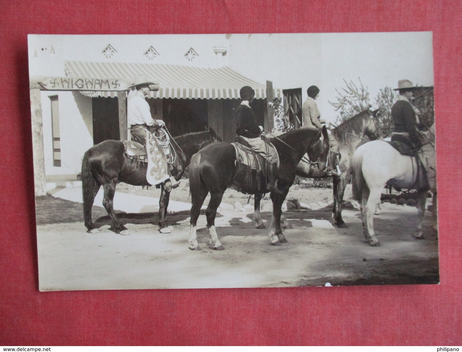 RPPC  Group On Horse Back    Swastika Wigwam Swastika    Ref 3145 - Indonesia