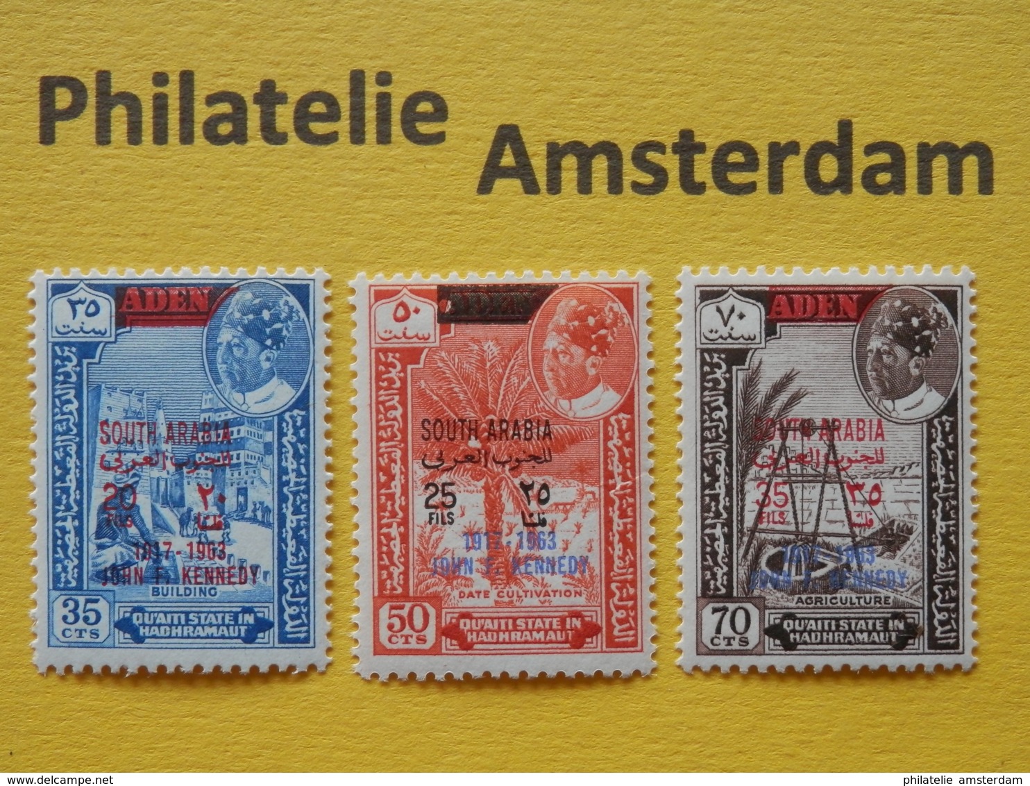 Qu'aiti State 1966, OVERPRINT / JOHN F. KENNEDY, Mi 68-70, ** - Kennedy (John F.)