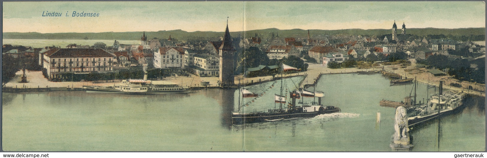 Bodenseeschiffspost: 1902, Panorama-Postkarte Lörrach Frankiert Mit 5 Pfg. Wappen Als Auslandsdrucks - Andere & Zonder Classificatie