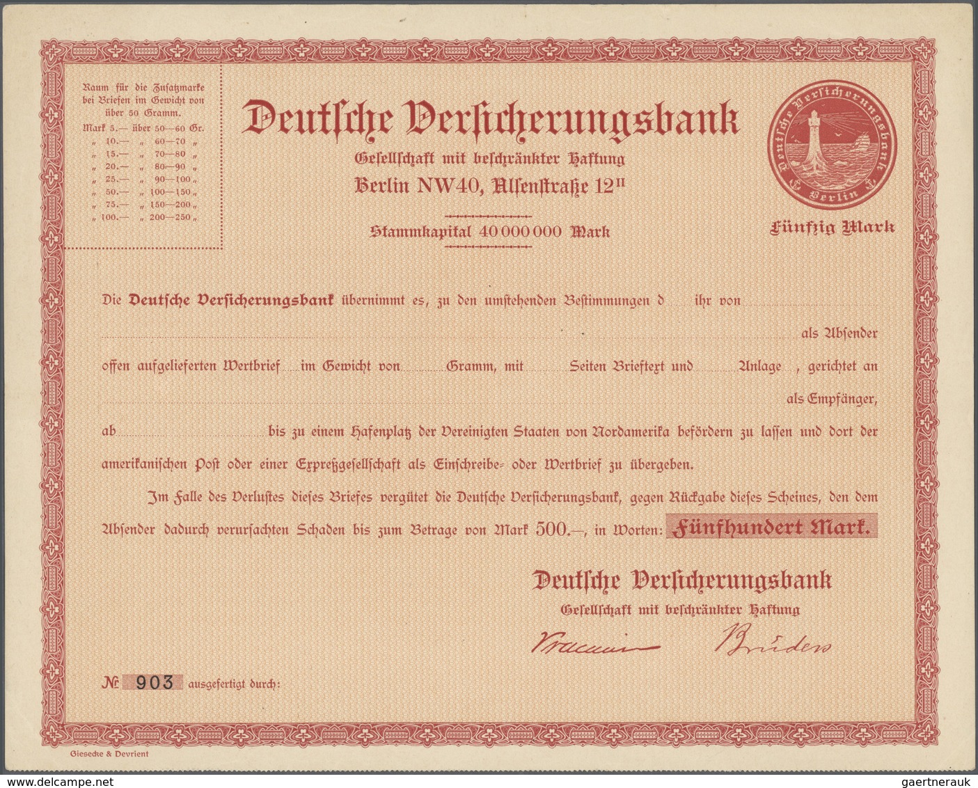 Deutsche Schiffspost Im Ausland - Seepost: HAPAG-OZEANREEDEREI 1916, Deutsche Schiffspost Im Ausland - Andere & Zonder Classificatie