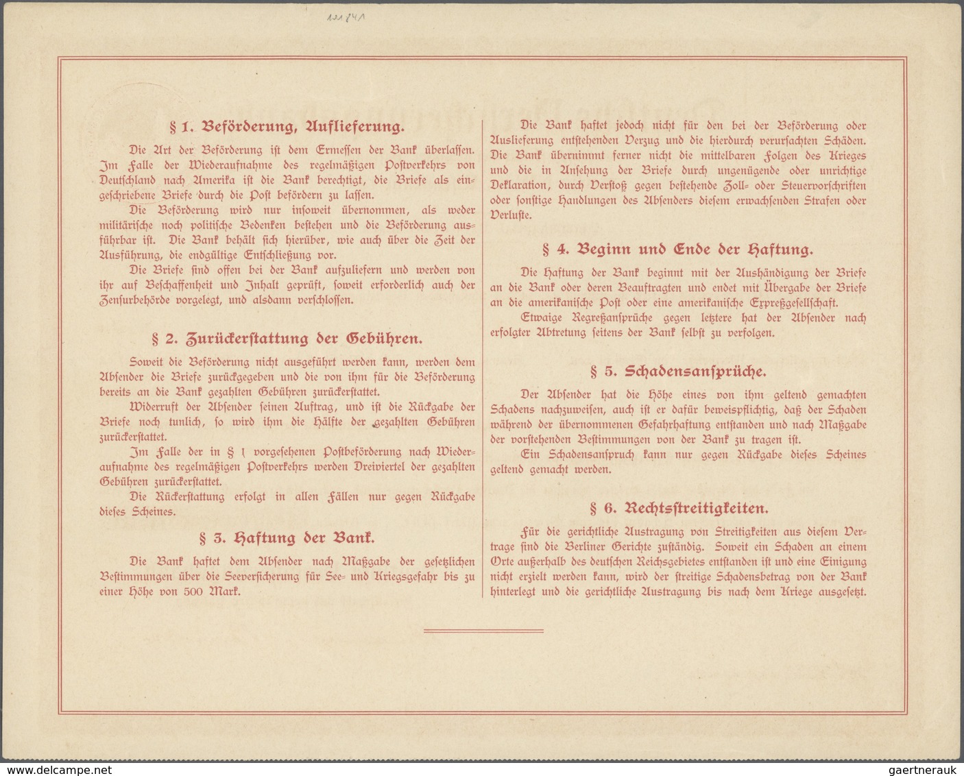 Deutsche Schiffspost Im Ausland - Seepost: HAPAG-OZEANREEDEREI 1916, Deutsche Schiffspost Im Ausland - Andere & Zonder Classificatie