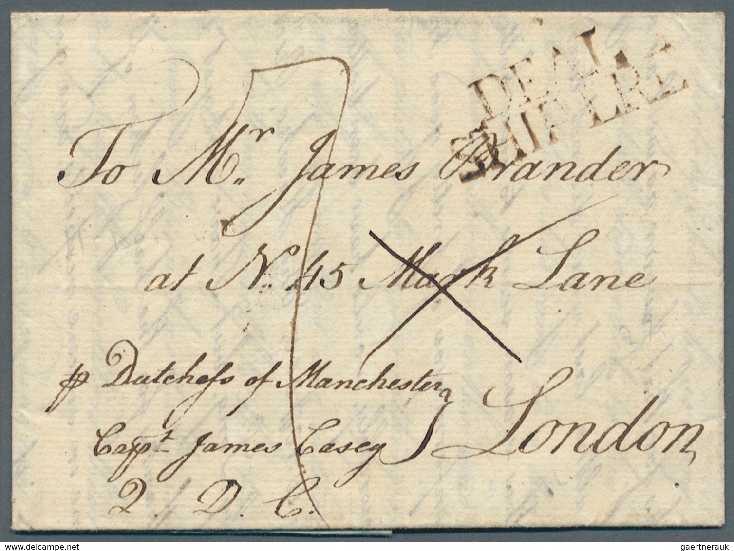 Schiffspost Alle Welt: 1773. Stampless Envelope Written From Lisbon Dated '9 March 1773' Addressed T - Andere & Zonder Classificatie