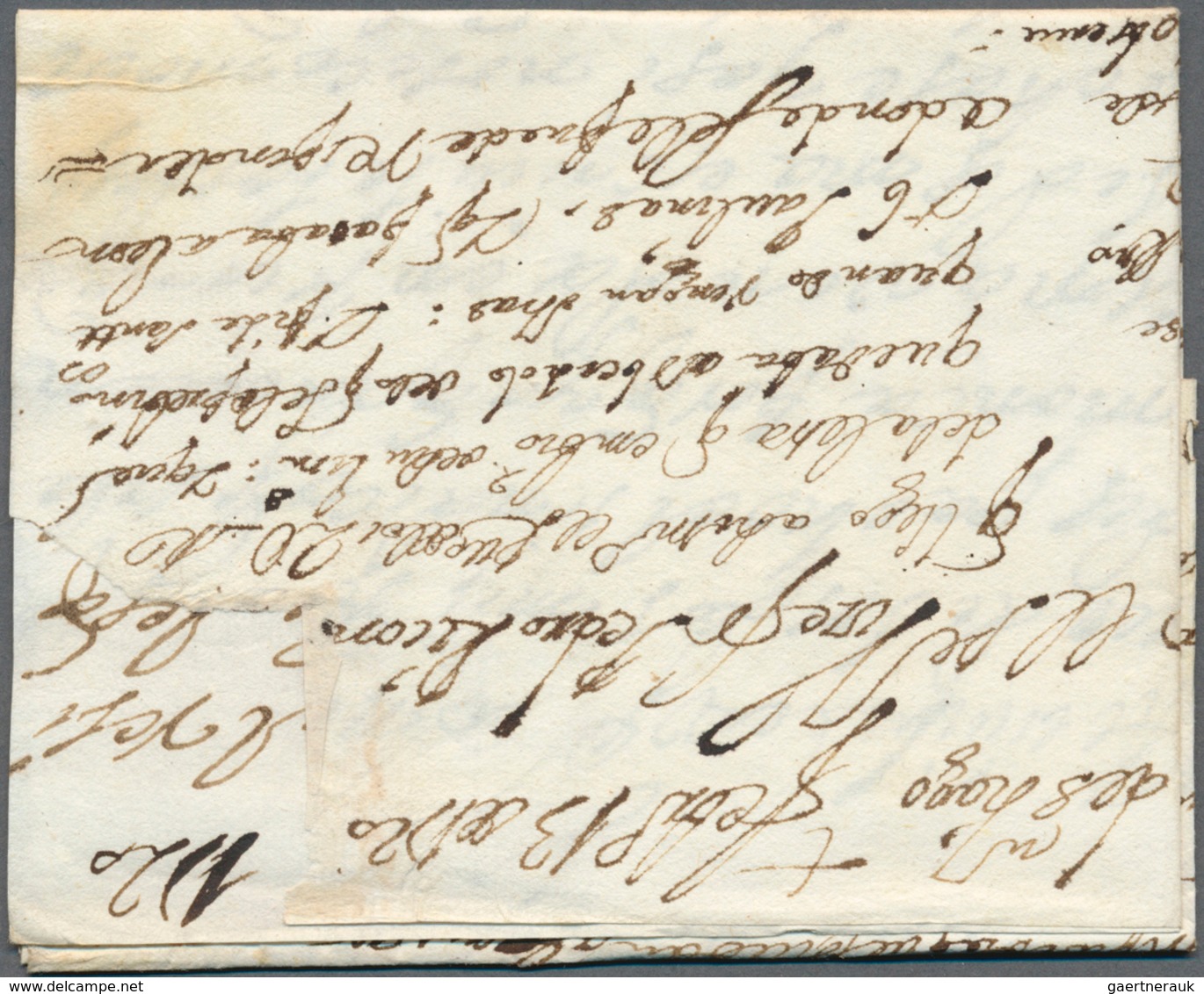 Spanien - Vorphilatelie: 1720, Entire Folded Letter With S. L. Vermilion "ZAMORA" To Madrid, To Prio - ...-1850 Voorfilatelie