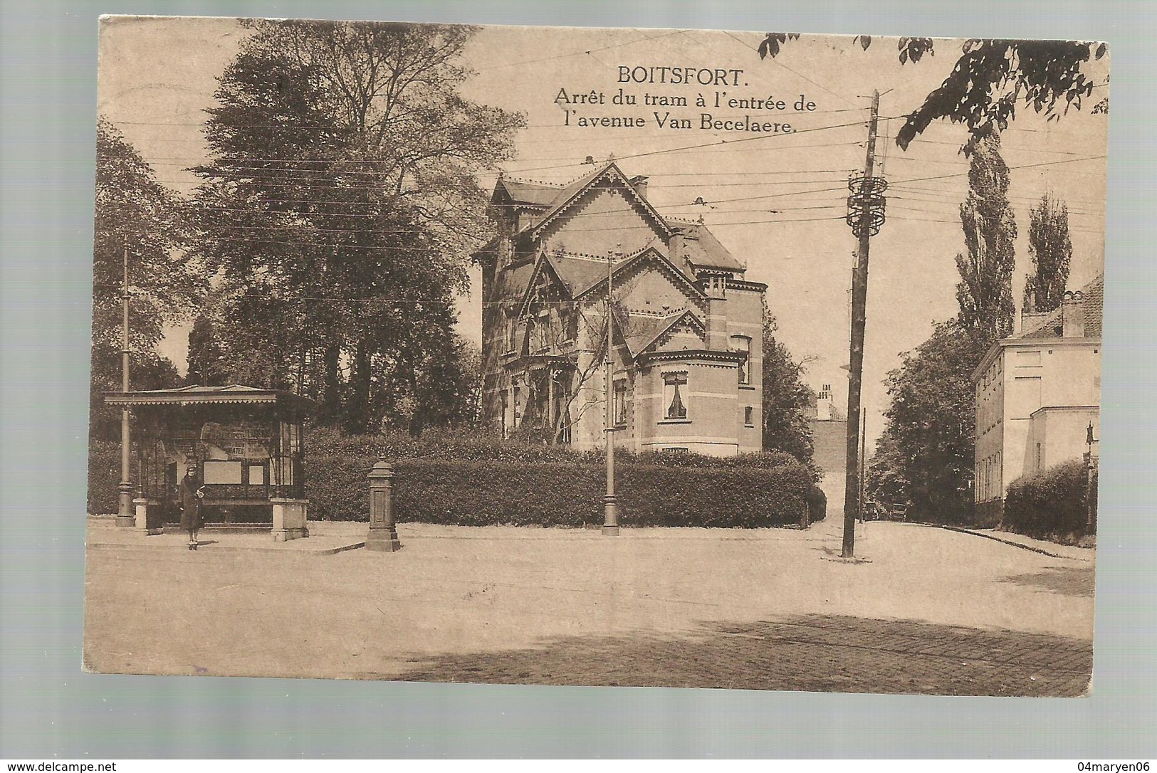 -*1 X BOITSFORT     * -"" Arrêt Du Tram à L'entrée De L'avenue Van Becelaere  -   ""- - Watermaal-Bosvoorde - Watermael-Boitsfort