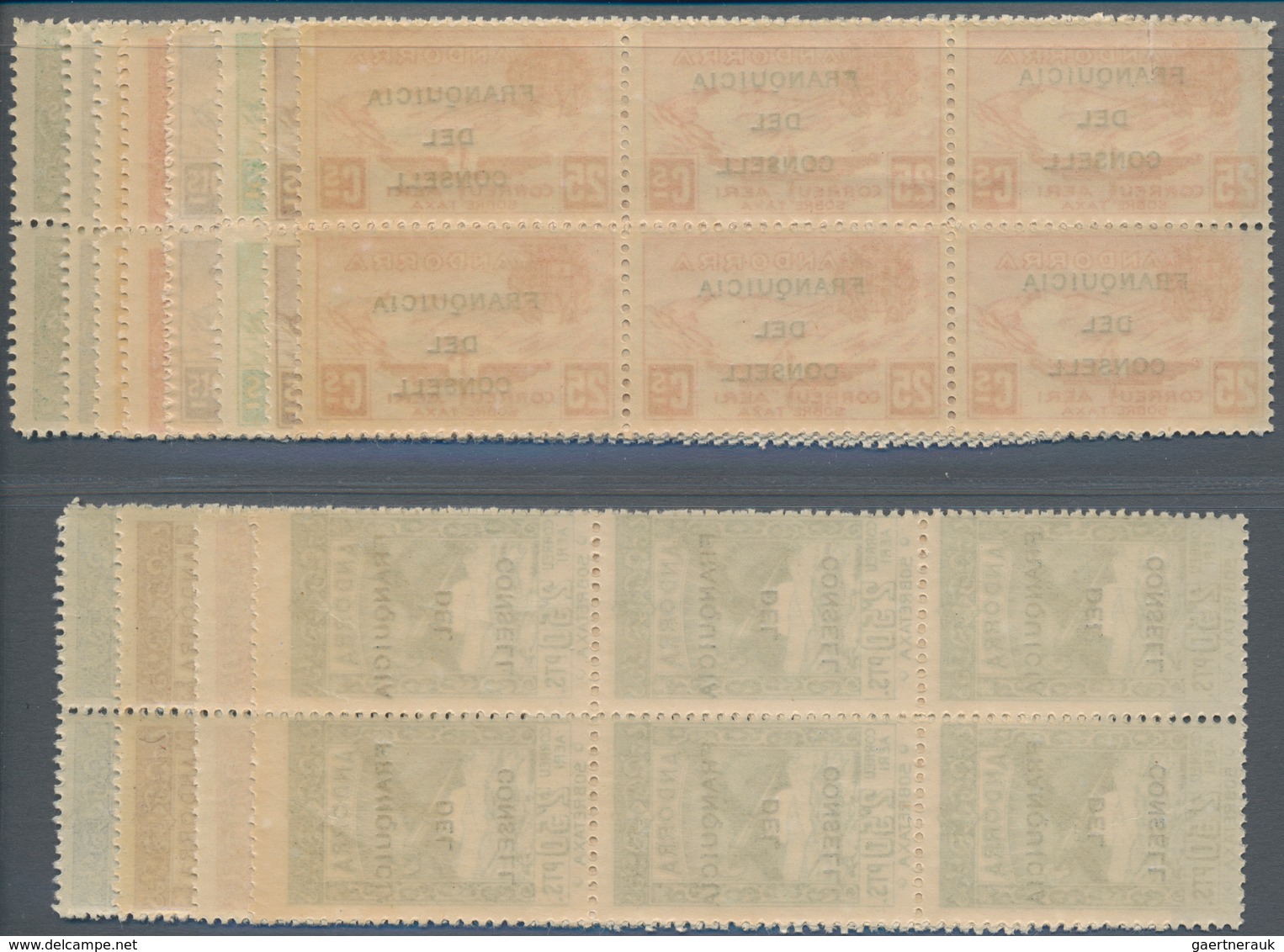 Andorra - Spanische Post: 1932, Not Issued Airmail Set Of 12 With Opt. 'FRANQUICIA DEL CONSELL' In B - Andere & Zonder Classificatie