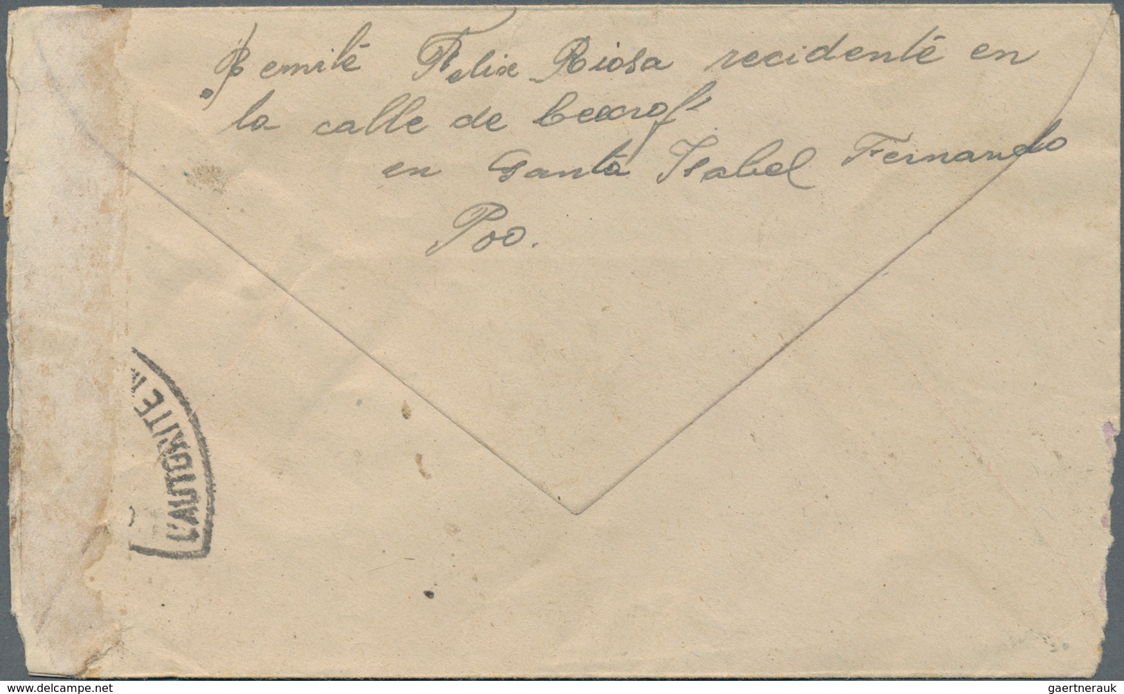 Spanisch-Guinea: 1942. Envelope Addressed To Douala, French Cameroun Bearing Spanish Guinea SG 246, - Spaans-Guinea